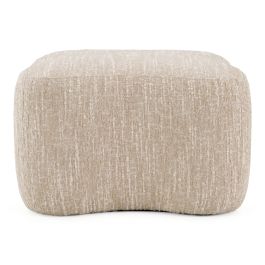 Spiro - Modern Beige Fabric Ottoman