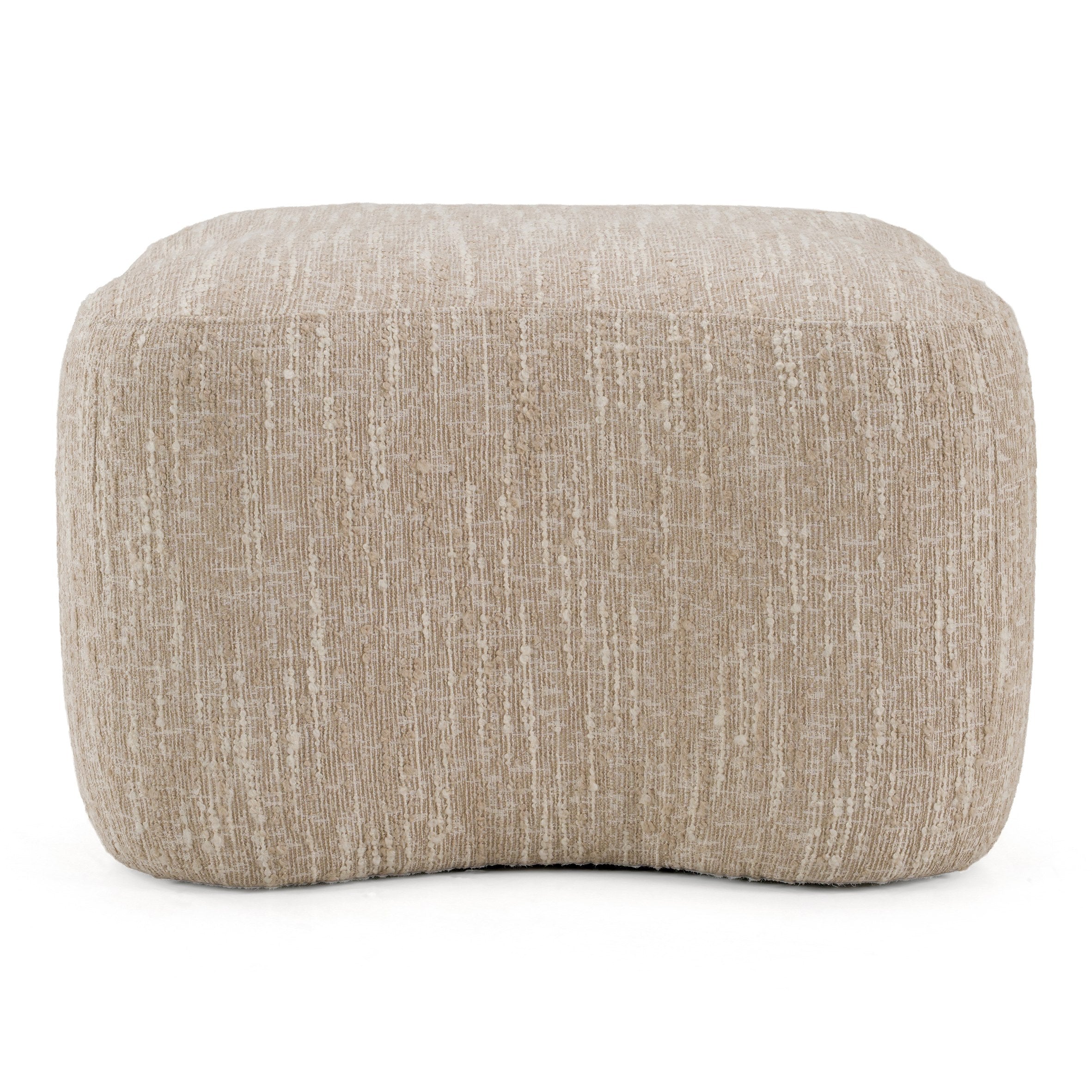 Spiro - Modern Beige Fabric Ottoman