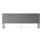 Splendor - Grey High Gloss Slatted Buffet