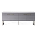 Splendor - Grey High Gloss Slatted Buffet