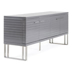 Splendor - Grey High Gloss Slatted Buffet