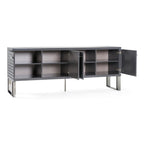 Splendor - Grey High Gloss Slatted Buffet