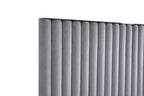 Splendor - Silver + Grey Velvet Upholstered King Platform Bed