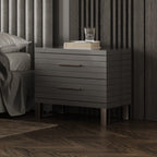 Eastern King Splendor - Silver & Grey Velvet Upholstered Platform Bed Set
