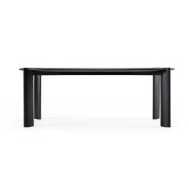 Steven - Modern Black Oval Dining Table