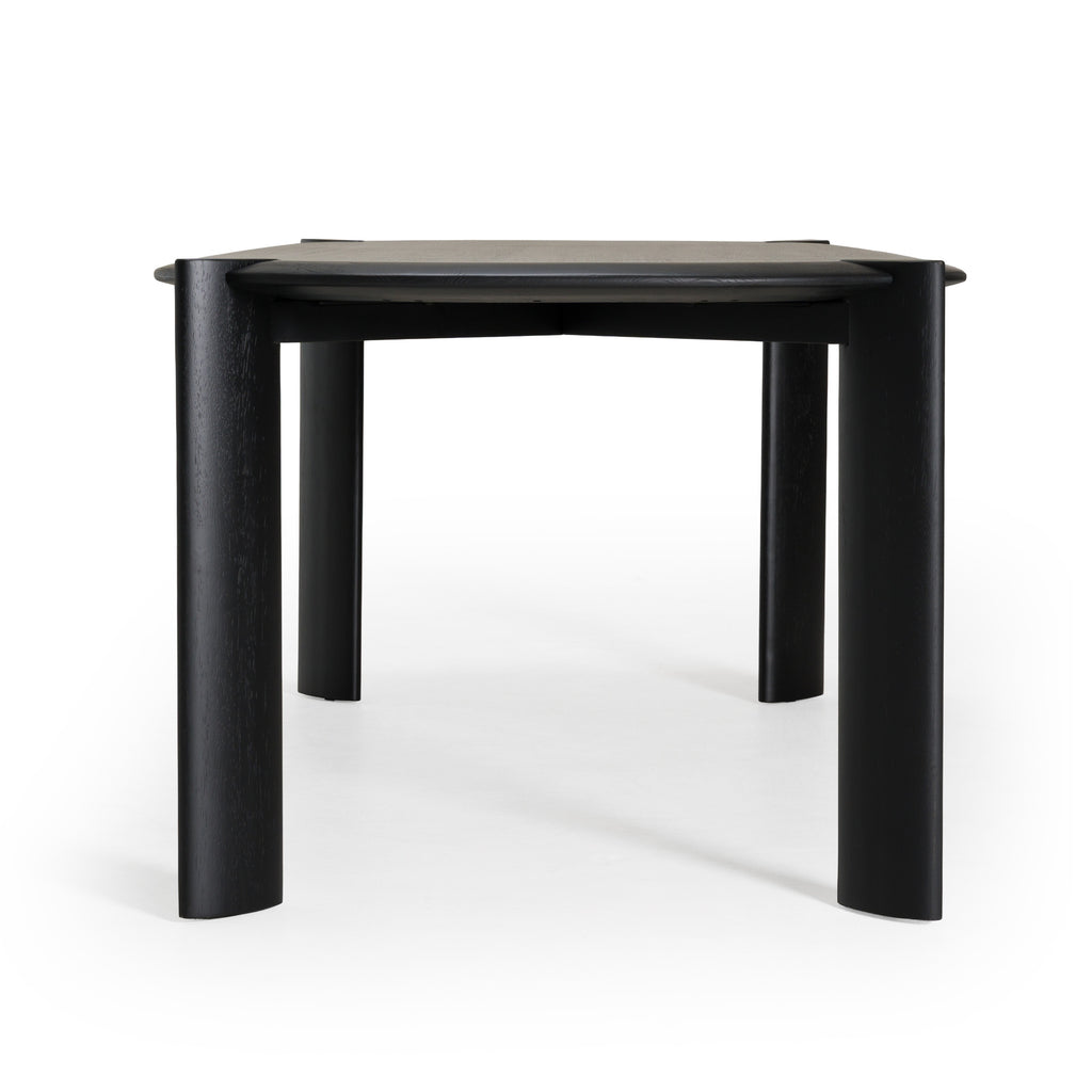 Steven - Modern Black Oval Dining Table