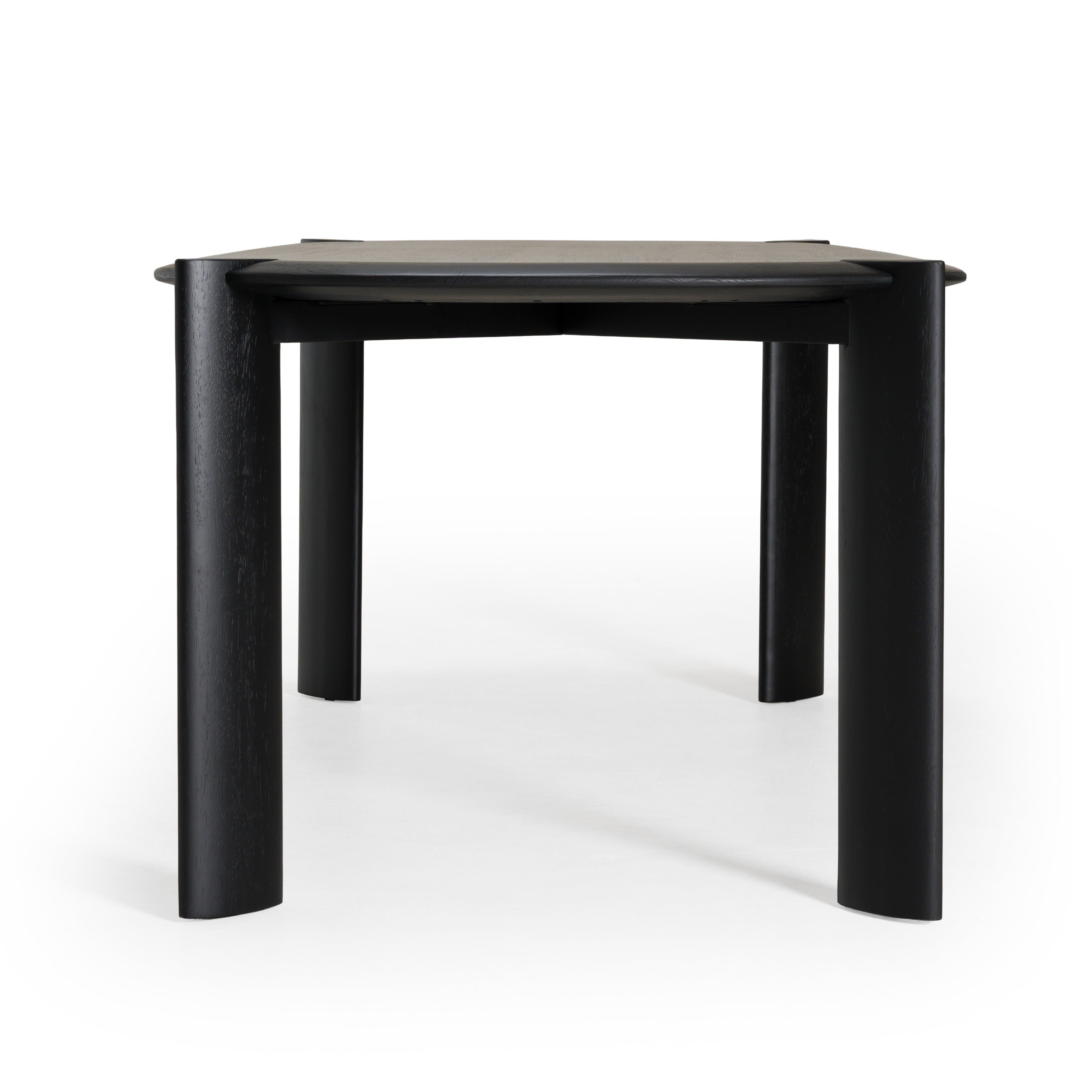 Steven - Modern Black Oval Dining Table