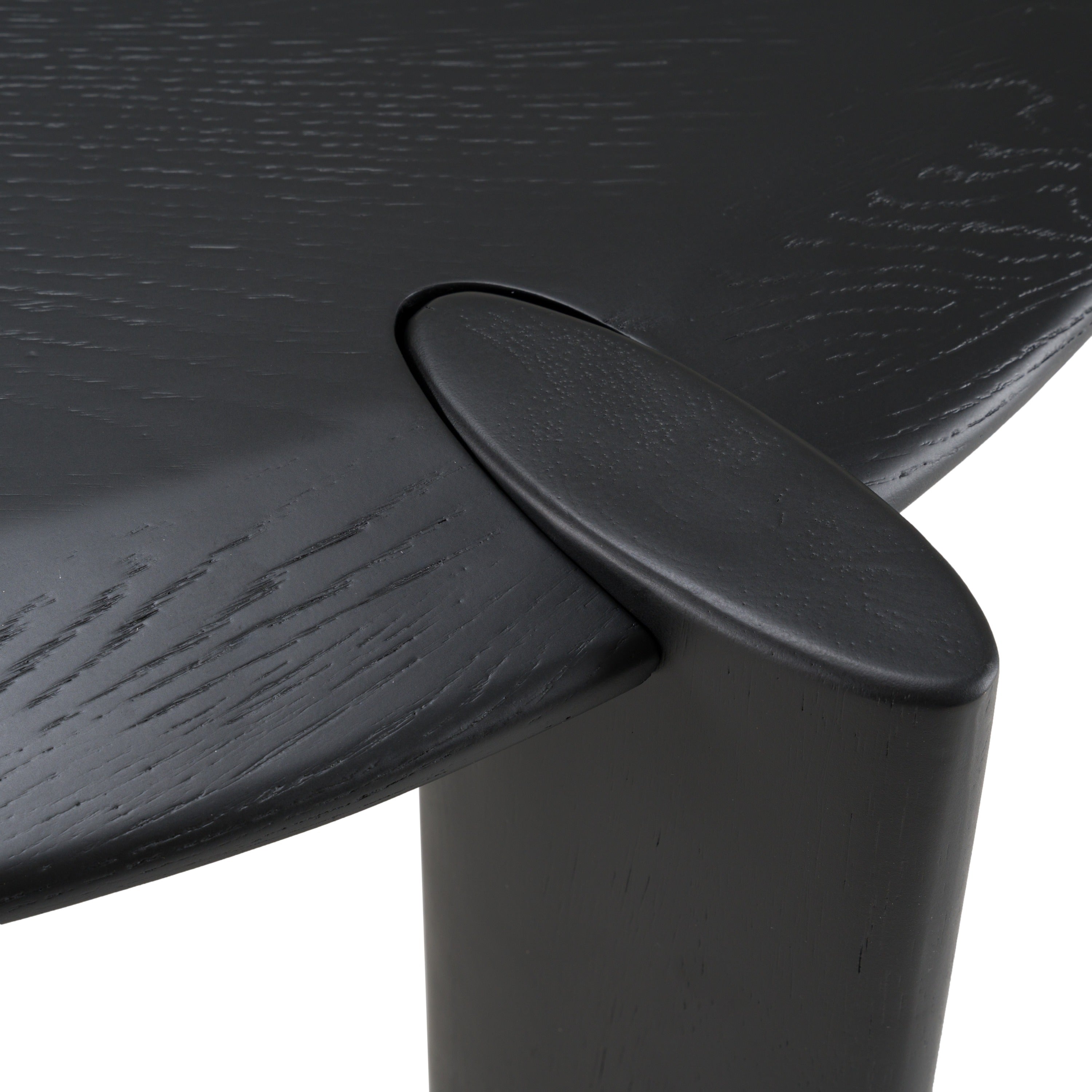 Steven - Modern Black Oval Dining Table