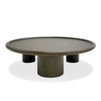 Strauss - Contemporary Brown Ash Round Nesting Table Set