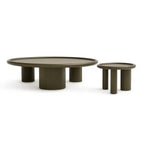 Strauss - Contemporary Brown Ash Round Nesting Table Set