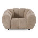 Suki - Modern Taupe Fabric Lounge Chair
