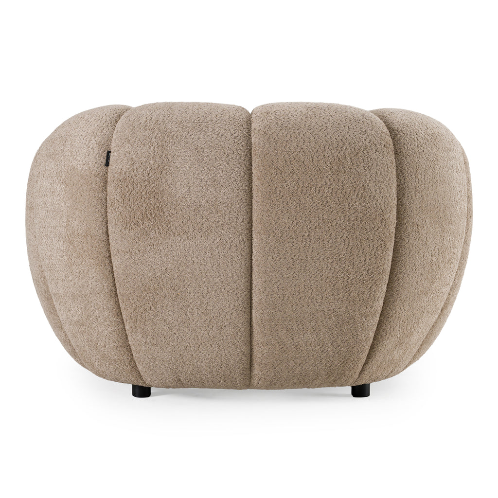 Suki - Modern Taupe Fabric Lounge Chair