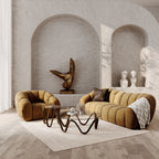 Suki - Modern Camel Fabric Sofa