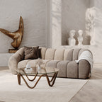 Suki - Modern Taupe Fabric Sofa