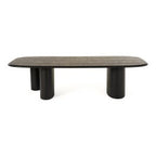 Summit - Modern 118" Black Ash Dining Table