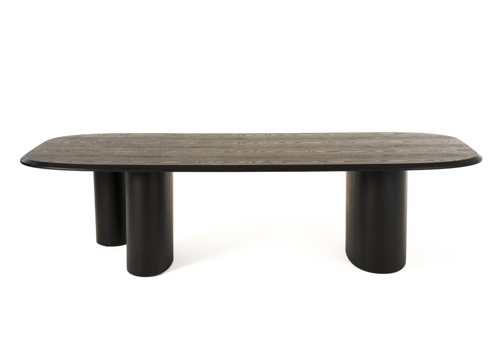 Summit - Modern 118" Black Ash Dining Table