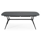 Suzie - Modern Ceramic + Black Ash Extendable Dining Table