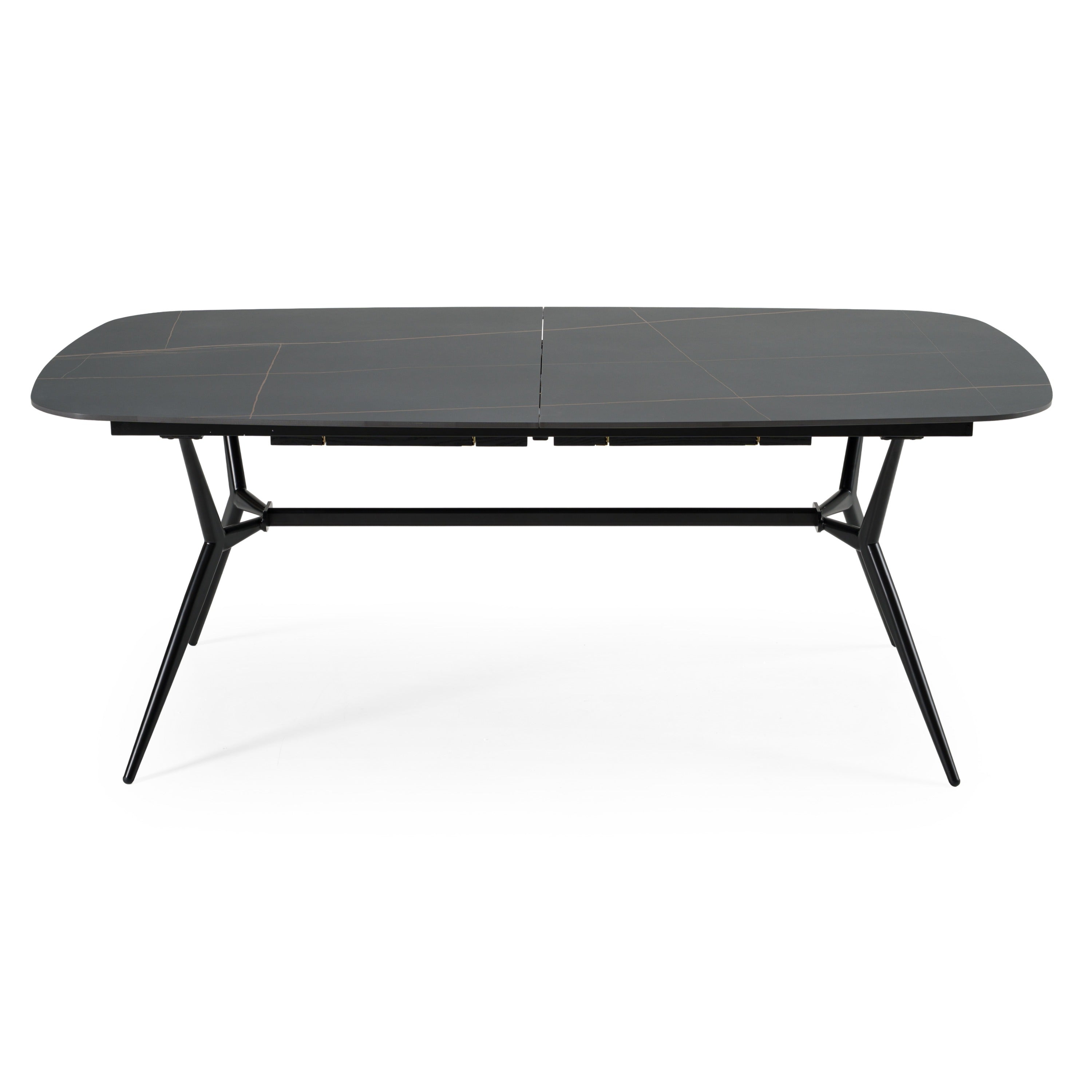 Suzie - Modern Ceramic + Black Ash Extendable Dining Table