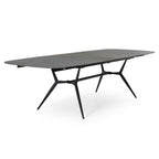 Suzie - Modern Ceramic + Black Ash Extendable Dining Table