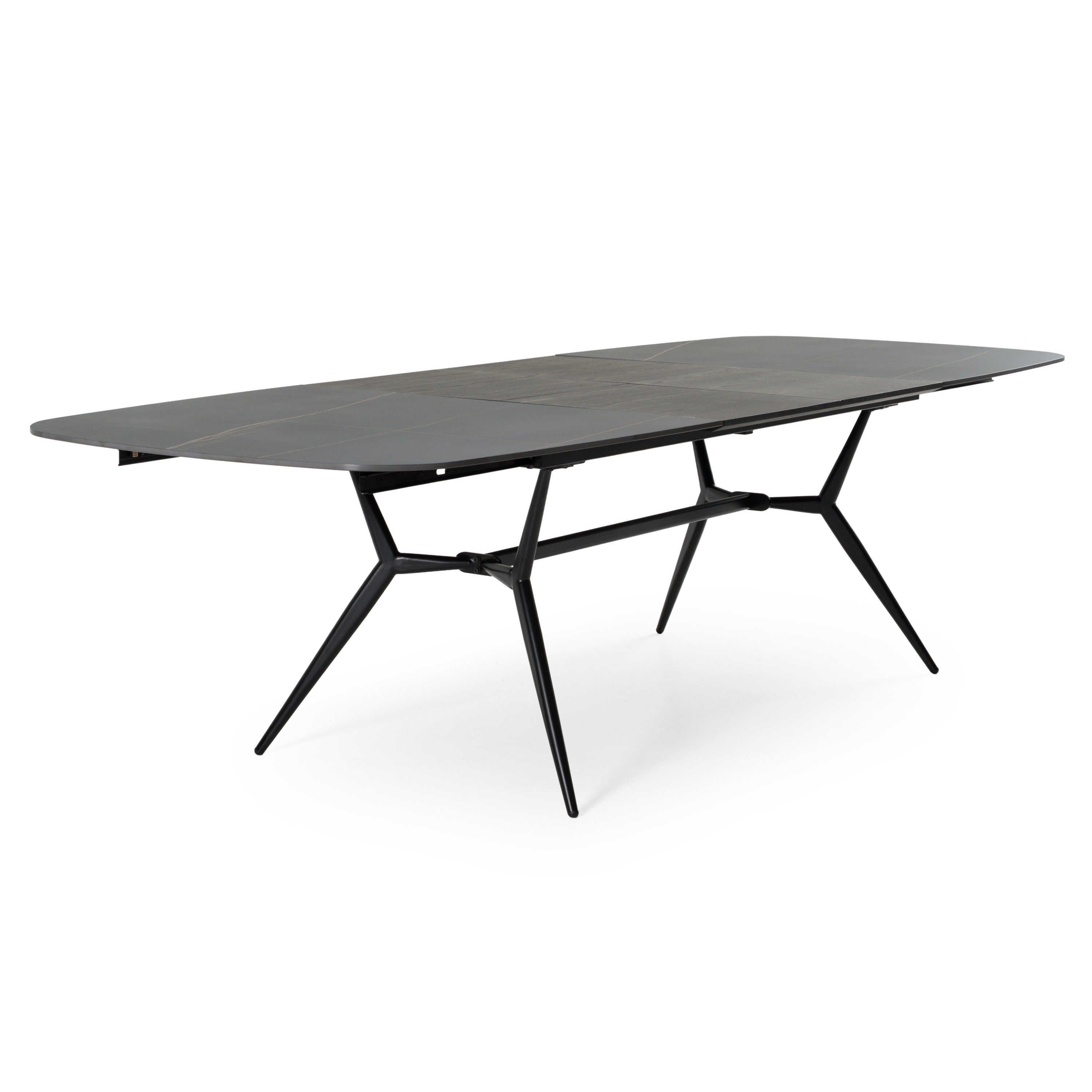 Suzie - Modern Ceramic + Black Ash Extendable Dining Table