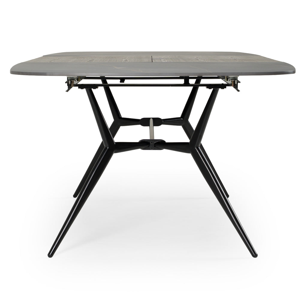 Suzie - Modern Ceramic + Black Ash Extendable Dining Table