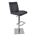 T - 1068CN Modern Black Leatherette Adjustable Bar Stool