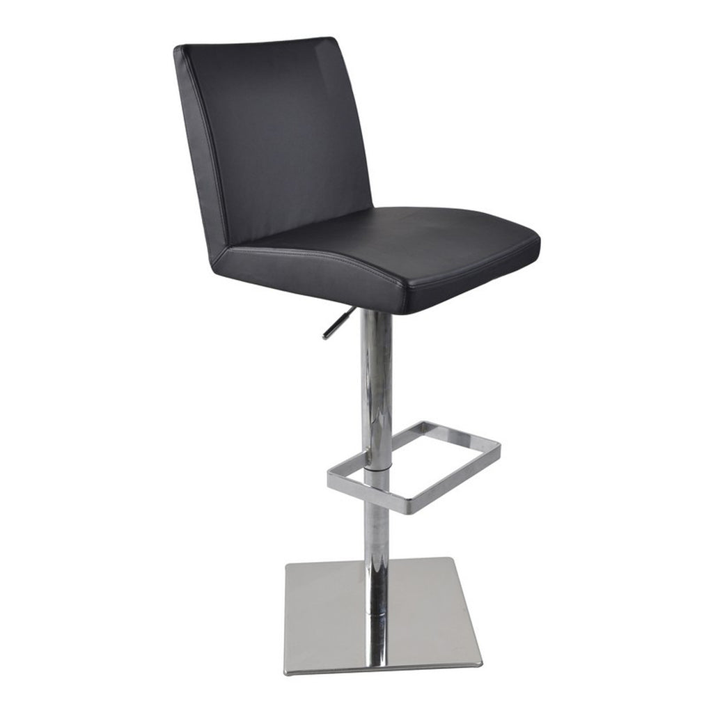 T - 1068CN Modern Black Leatherette Adjustable Bar Stool
