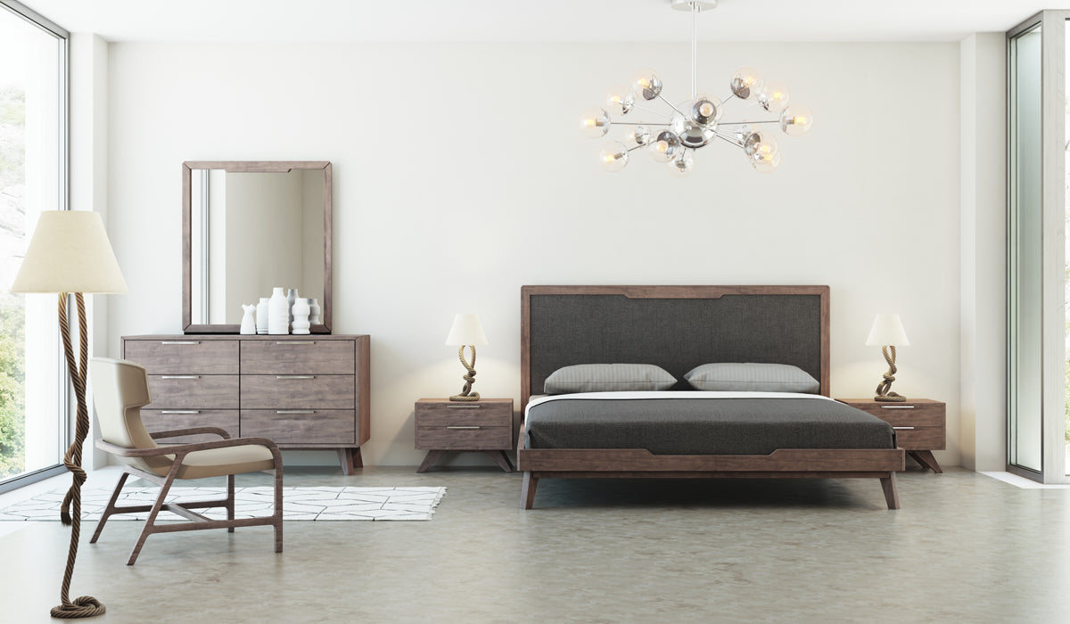 Soria Mid-Century Walnut Dresser