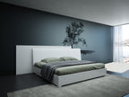 Queen Monza Italian Modern White Bed