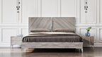 Eastern King Alexa Italian Modern Grey Bed