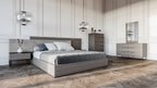 Enzo Italian Modern Grey Oak Mirror