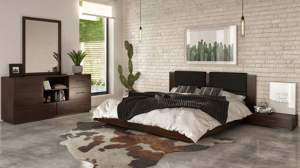Fantasia - Contemporary Dark Walnut Mirror