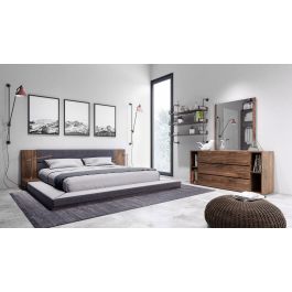 Jagger Modern Dark Grey & Walnut Bedroom Set