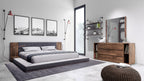 Jagger Modern Walnut Dresser & Mirror Set