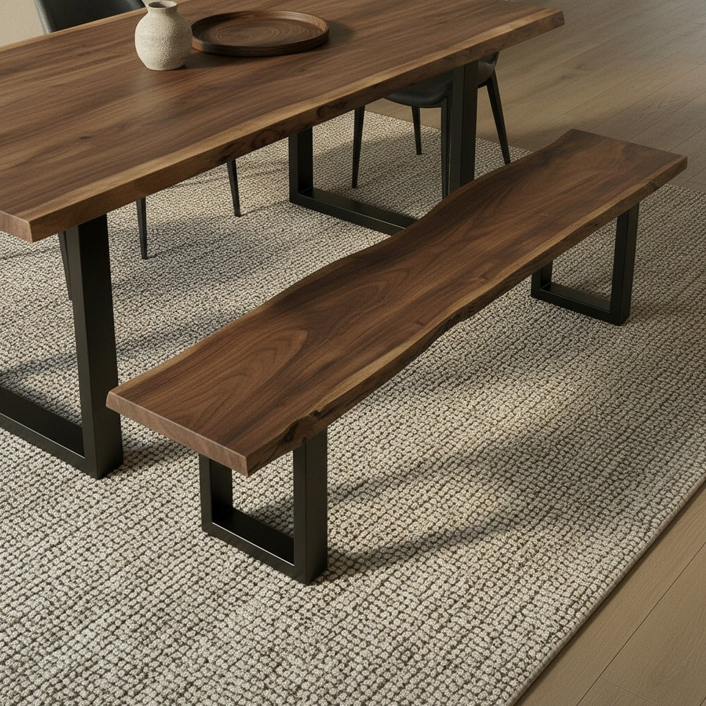 Taylor - X - Large 102" Modern Live Edge Dining Bench