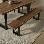 Taylor - X - Large 102" Modern Live Edge Dining Bench