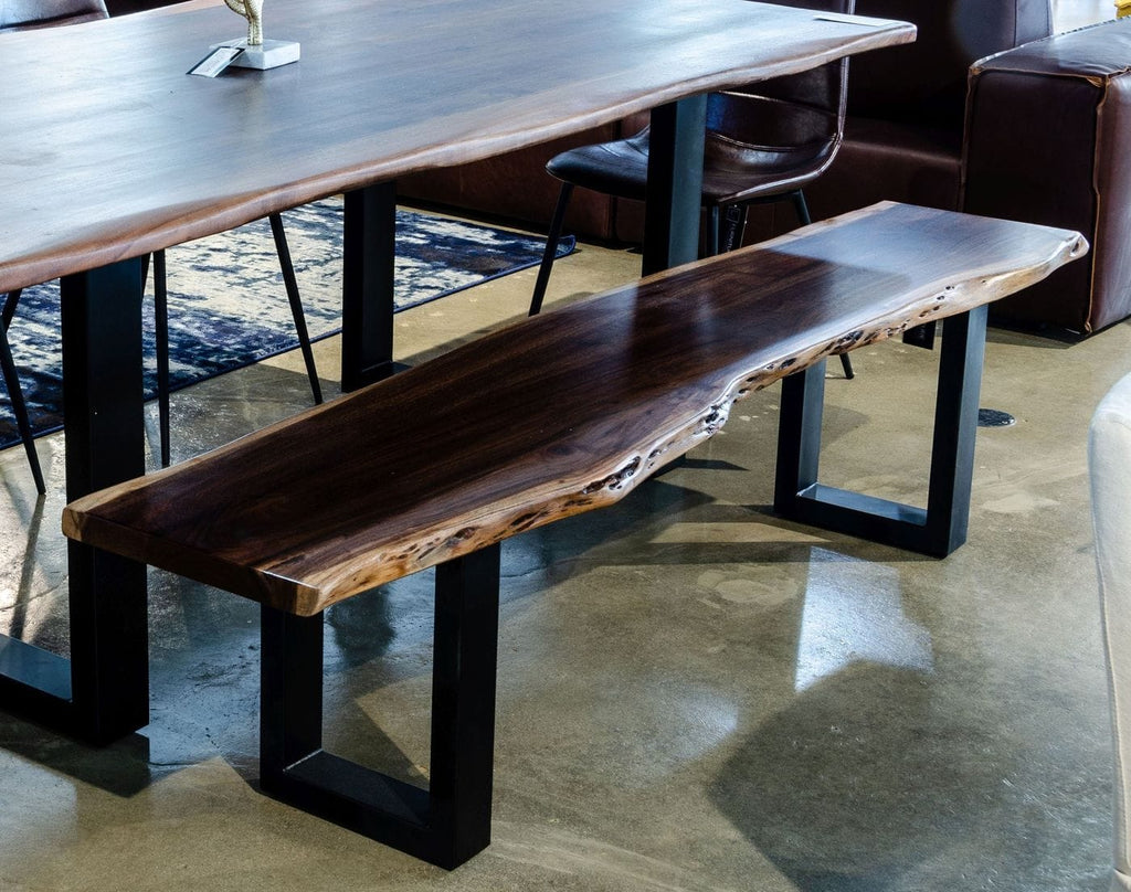 Taylor - Large 87" Modern Live Edge Wood Dining Bench
