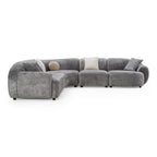 Terra - Modern Grey Fabric Sectional Sofa
