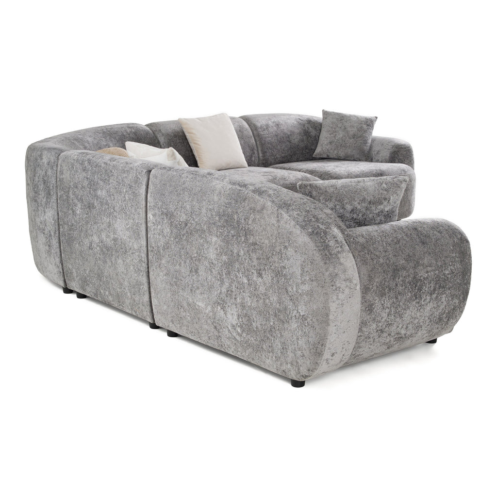 Terra - Modern Grey Fabric Sectional Sofa