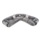 Terra - Modern Grey Fabric Sectional Sofa