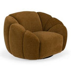 Thune - Modern Brown Fabric Swivel Accent Chair