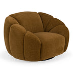 Thune - Modern Brown Fabric Swivel Accent Chair