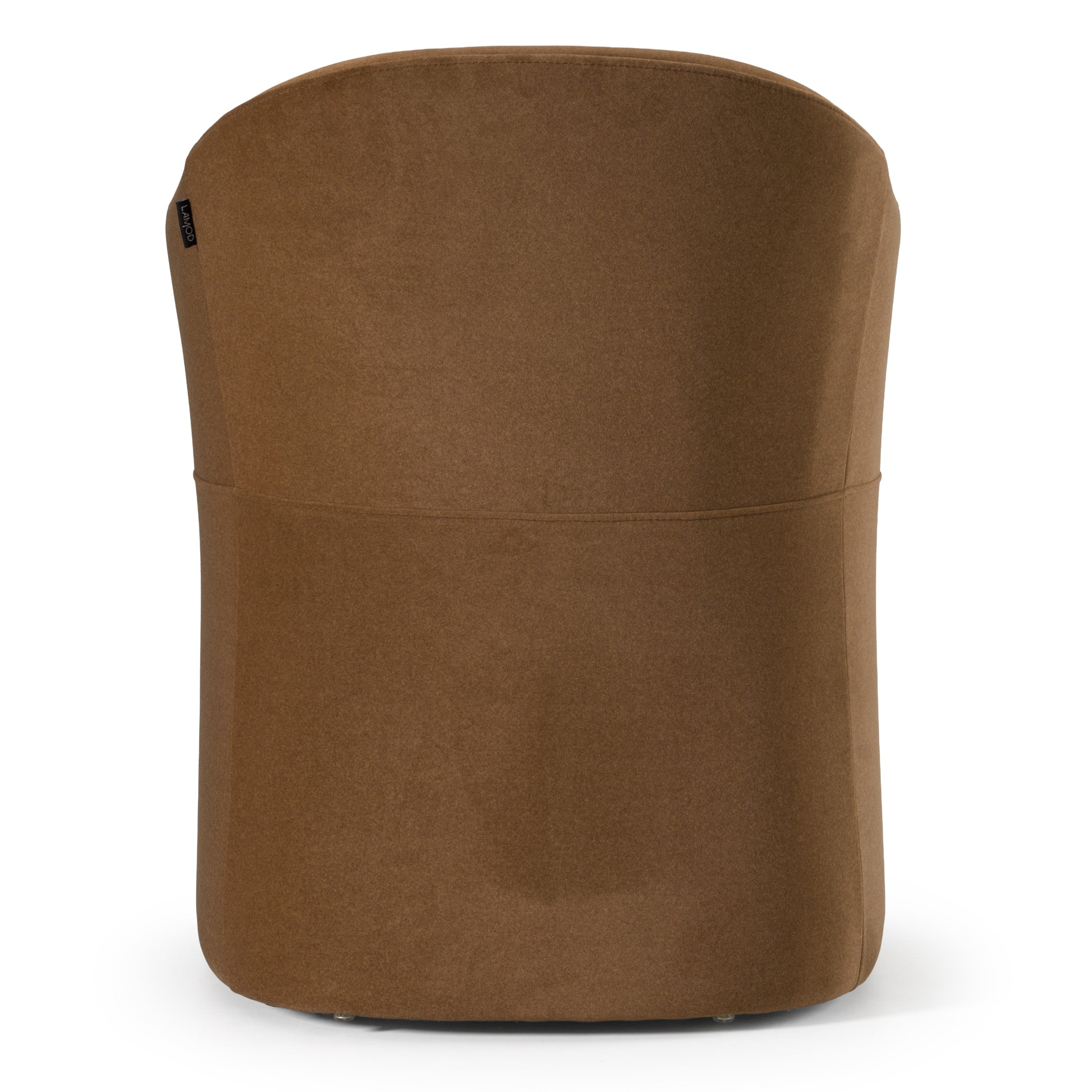 Timothy - Modern Brown Fabric Dining Chair with Castor Wheels