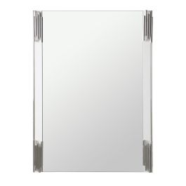 Token - Modern White & Stainless Steel Mirror