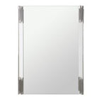 Token - Modern White & Stainless Steel Mirror