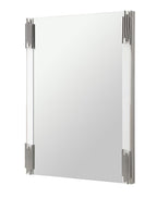 Token - Modern White & Stainless Steel Mirror