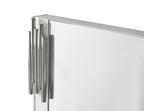 Token - Modern White & Stainless Steel Mirror