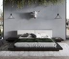 Tokyo - Contemporary Black and White Platform Bed - Contemporary Black and White Platform Bed