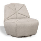 Tomlin - Contemporary Grey Woven Fabric Accent Chair