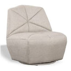 Tomlin - Contemporary Grey Woven Fabric Accent Chair